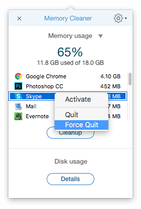 Memory Cleaner on Mac